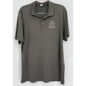 Sport-Tek Mens Gray Crowne Plaza Baton Rouge Logo Polo Shirt UPF 50 Sz XL